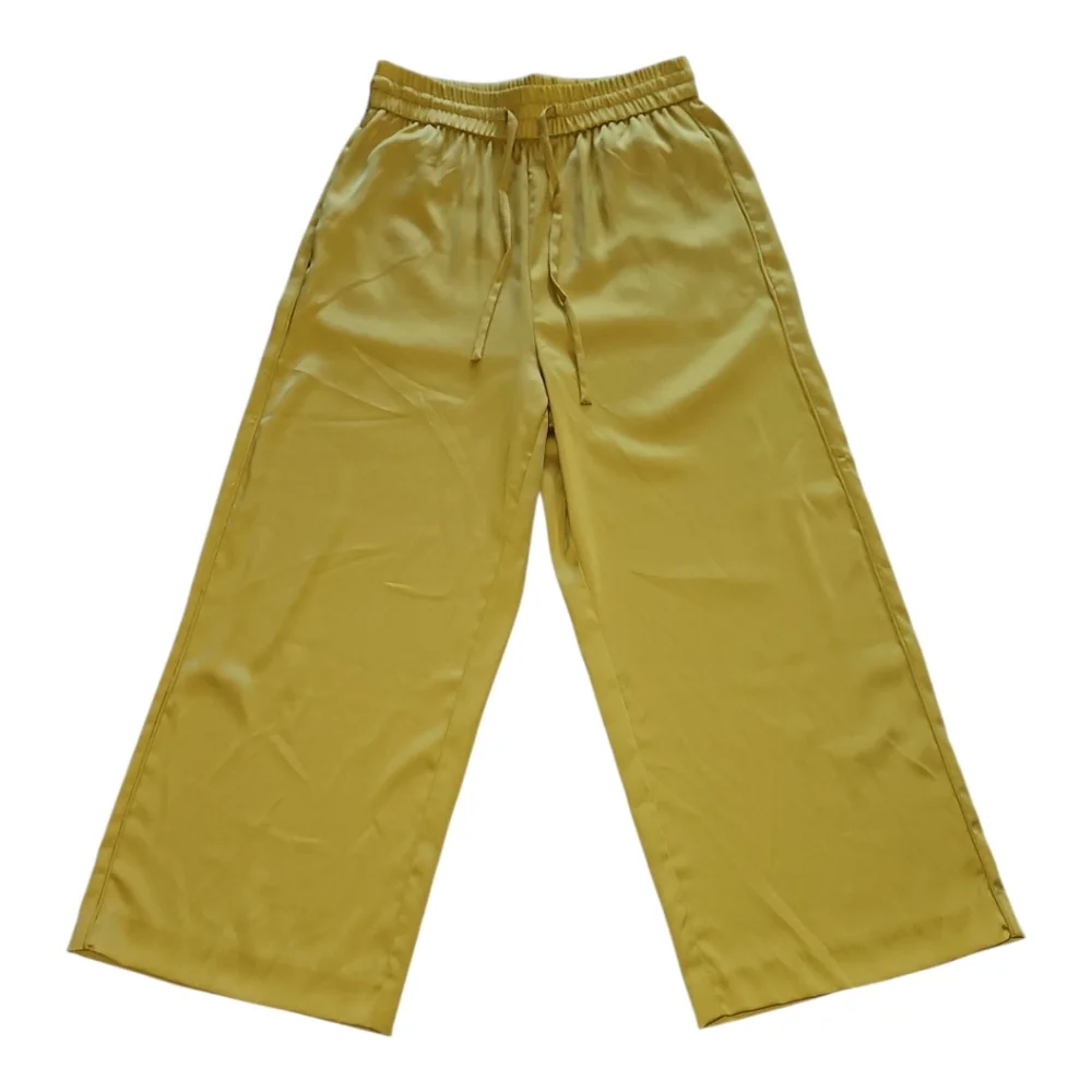 Zara Satin Pants. NWT High Waist Wide-leg Womens S